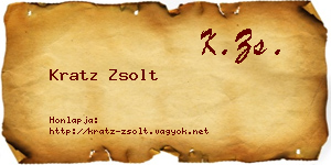 Kratz Zsolt névjegykártya